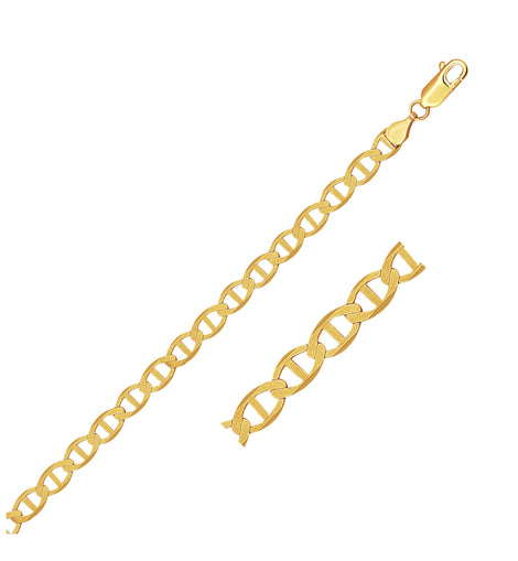 5.5mm 10k Yellow Gold Mariner Link Bracelet