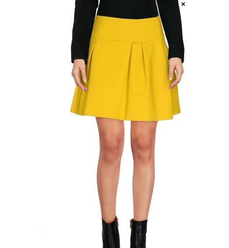 Formal A-line Mini Skirt - SM - 6 / Yellow - Skirt