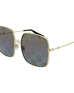 Gucci Endura Gold/Ivory Square Sunglasses - Sunglasses