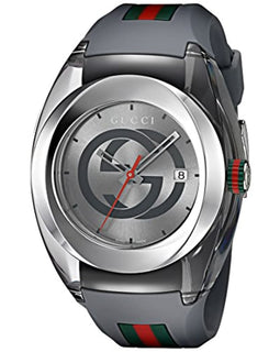 Gucci Swiss Quartz Stainless Steel and Rubber Casual Grey 