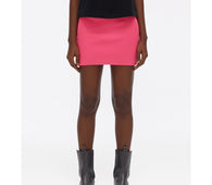 Helmut Lang Pink Ribbed Mini Skirt - Skirt
