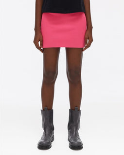 Helmut Lang Pink Ribbed Mini Skirt - Skirt